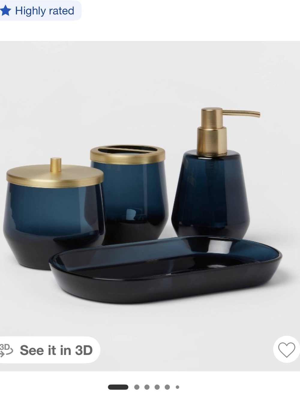 Threshold 4pc Bath Coordinates Set Blue